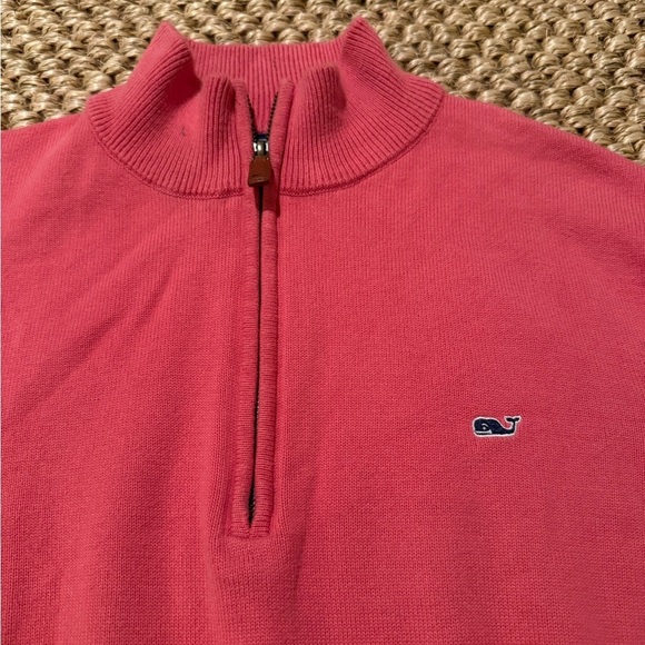 Vineyard Vines by Shep and Ian coral pink men’s half zip pullover size large - Picture 5 of 8